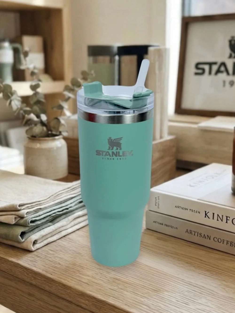 Stanley Adventure Quencher H20 FlowState Tumbler 20oz Sage Green Stainless steel